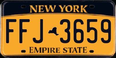 NY license plate FFJ3659