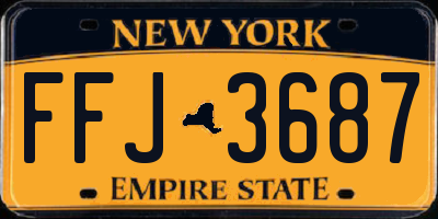 NY license plate FFJ3687