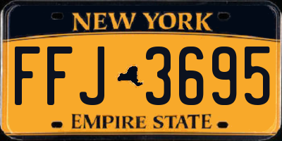 NY license plate FFJ3695