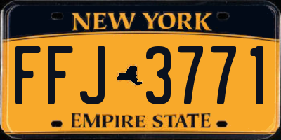 NY license plate FFJ3771