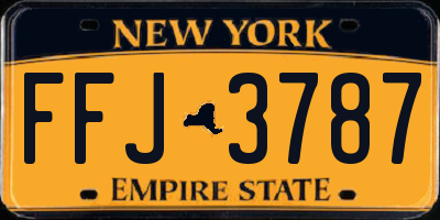 NY license plate FFJ3787
