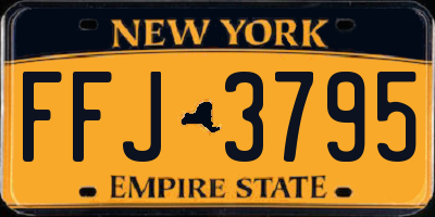 NY license plate FFJ3795