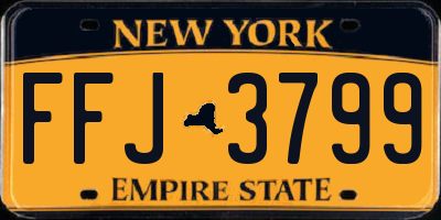 NY license plate FFJ3799