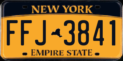 NY license plate FFJ3841