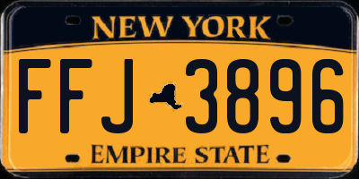 NY license plate FFJ3896