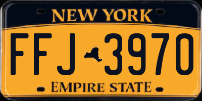 NY license plate FFJ3970