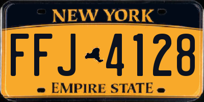 NY license plate FFJ4128