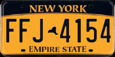 NY license plate FFJ4154