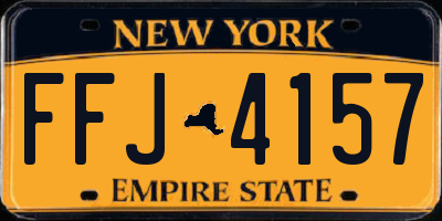 NY license plate FFJ4157