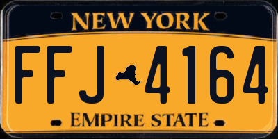 NY license plate FFJ4164