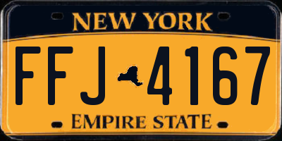 NY license plate FFJ4167