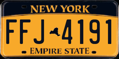 NY license plate FFJ4191