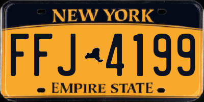 NY license plate FFJ4199