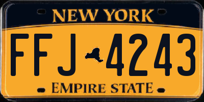 NY license plate FFJ4243