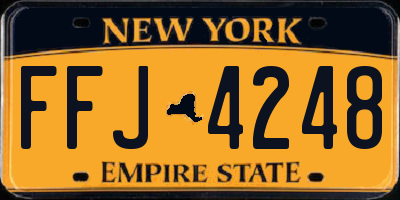 NY license plate FFJ4248