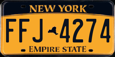 NY license plate FFJ4274