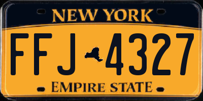 NY license plate FFJ4327