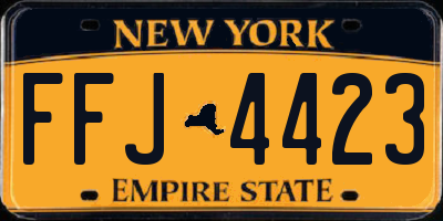 NY license plate FFJ4423