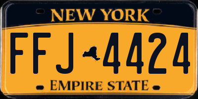 NY license plate FFJ4424