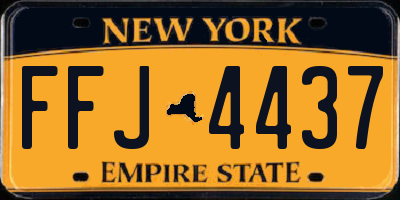 NY license plate FFJ4437