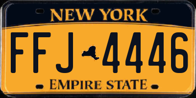 NY license plate FFJ4446