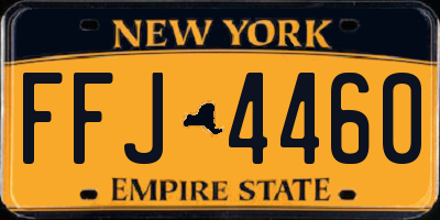 NY license plate FFJ4460
