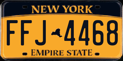 NY license plate FFJ4468