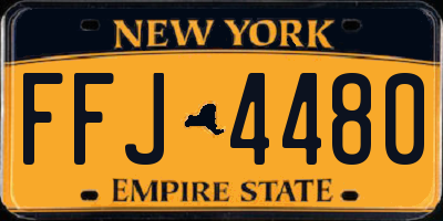 NY license plate FFJ4480