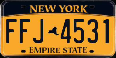 NY license plate FFJ4531