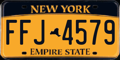 NY license plate FFJ4579
