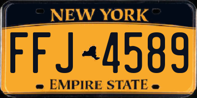 NY license plate FFJ4589