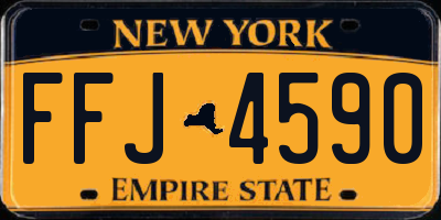 NY license plate FFJ4590