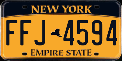 NY license plate FFJ4594
