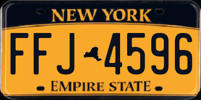 NY license plate FFJ4596