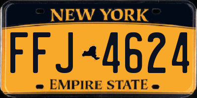 NY license plate FFJ4624