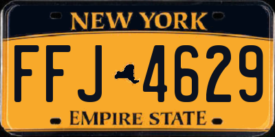 NY license plate FFJ4629