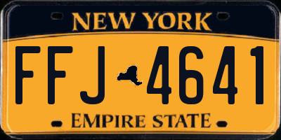 NY license plate FFJ4641