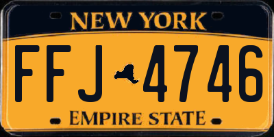 NY license plate FFJ4746