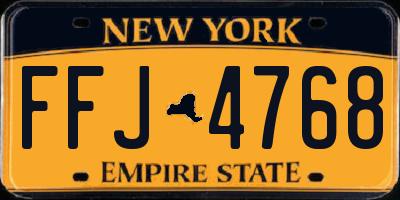 NY license plate FFJ4768