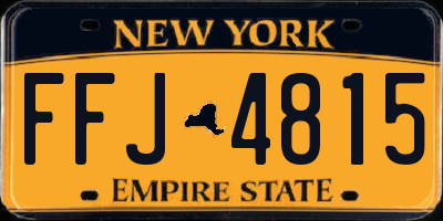 NY license plate FFJ4815
