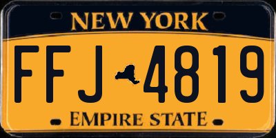 NY license plate FFJ4819