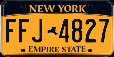 NY license plate FFJ4827