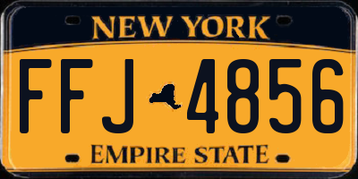 NY license plate FFJ4856