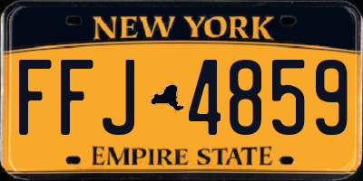 NY license plate FFJ4859