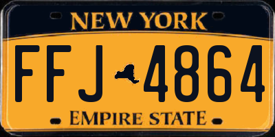 NY license plate FFJ4864