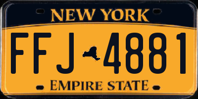 NY license plate FFJ4881