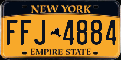 NY license plate FFJ4884
