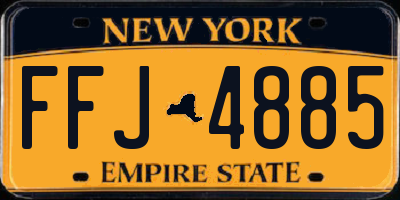 NY license plate FFJ4885