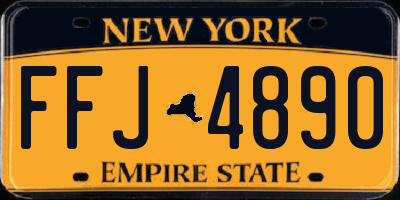 NY license plate FFJ4890