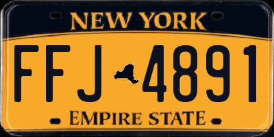 NY license plate FFJ4891